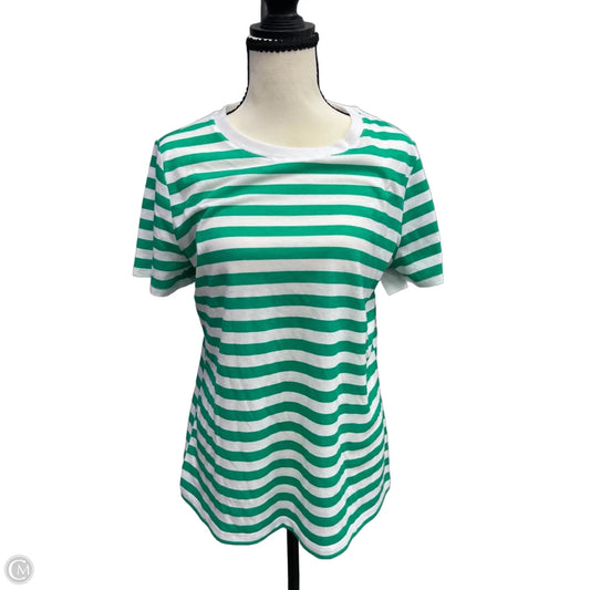 Top Short Sleeve By St Johns Bay In Striped Pattern, Size: M