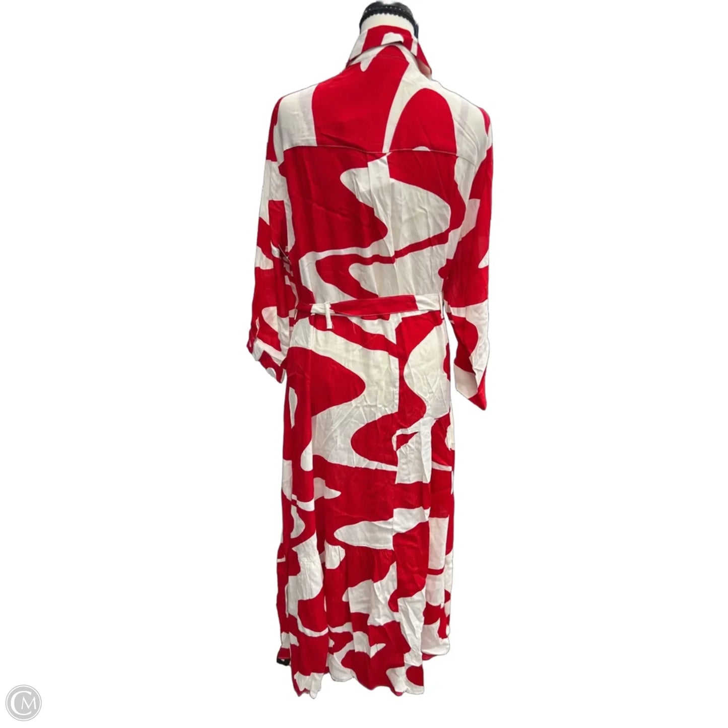 Dress Casual Maxi By Zara In Red & White, Size: Xl