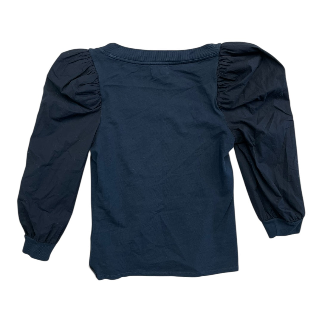 Top Ls By Nation In Navy, Size:Xs