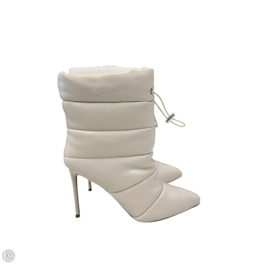 Boots Mid-calf Heels By Steve Madden In Cream, Size: 9.5