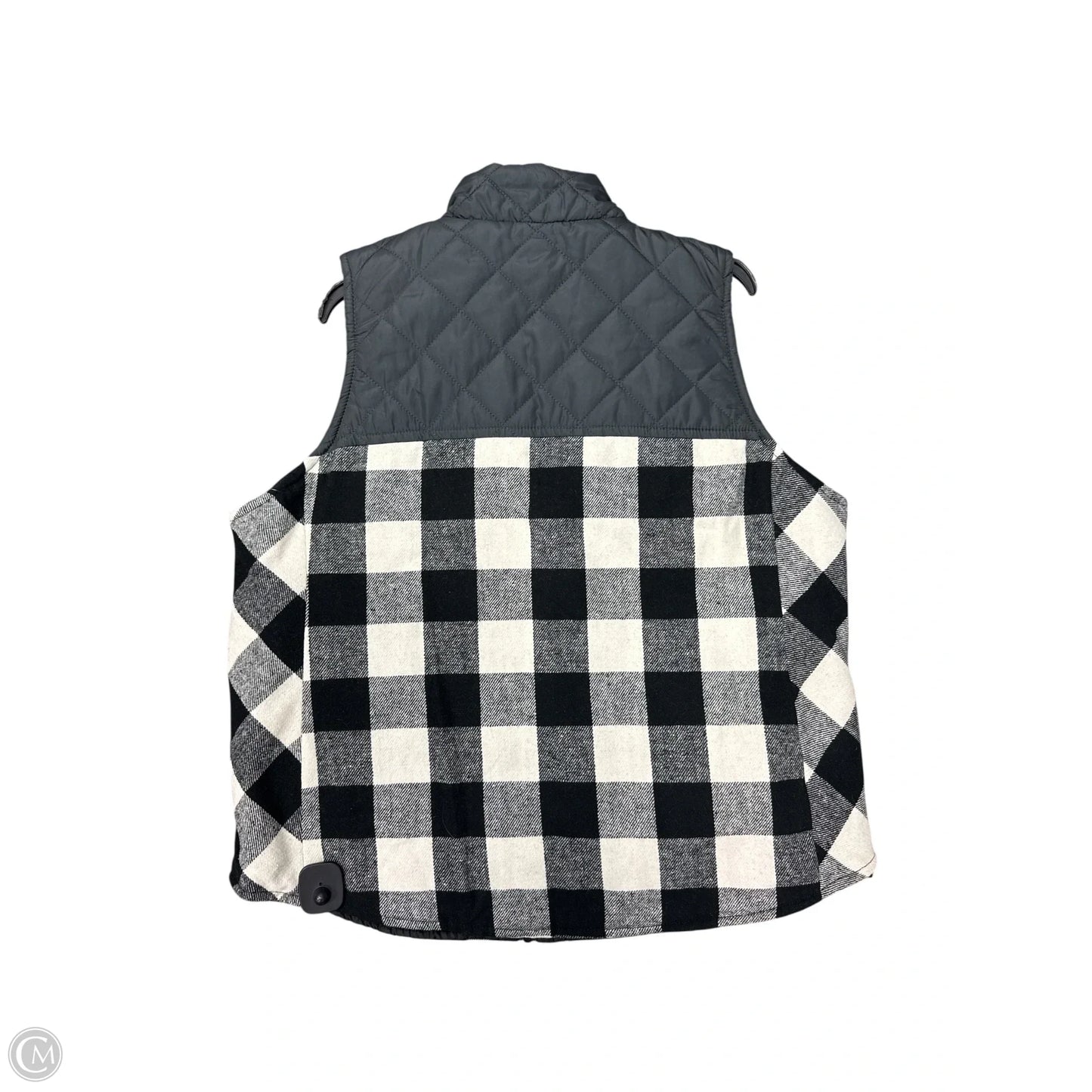 Vest Fleece By Maurices In Black & White, Size: 1x