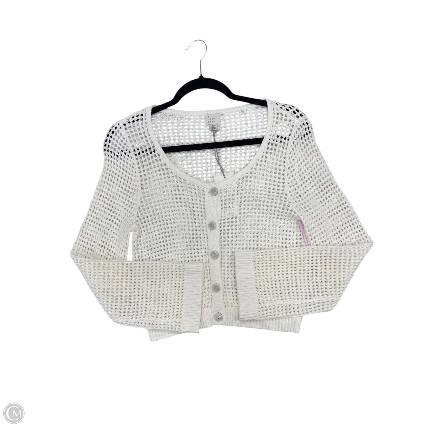 Sweater Cardigan By A New Day In Cream, Size: Xs