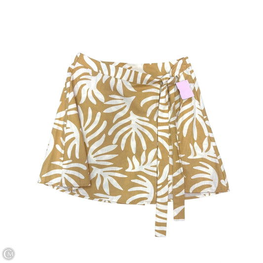 Skirt Mini & Short By A New Day In Tan & White, Size: Xs
