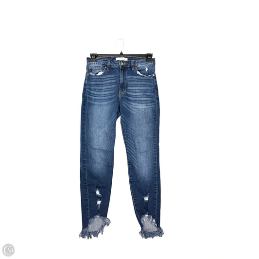 Jeans Cropped By Kancan In Blue Denim, Size: 6