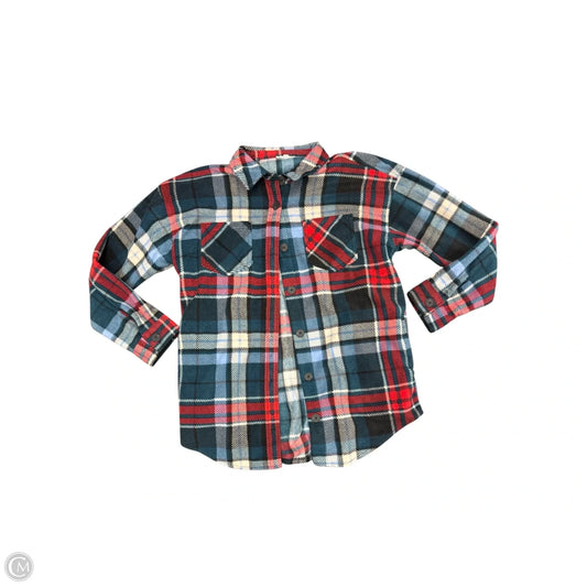 Jacket Shirt By Maurices In Green & Red, Size: M
