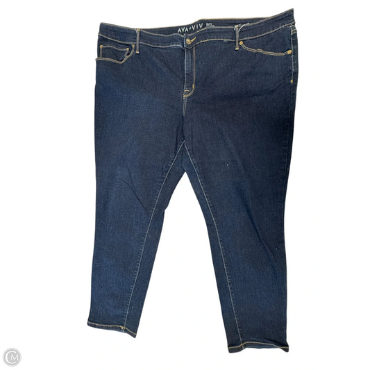 Jeans Skinny By Ava & Viv In Blue, Size: 24