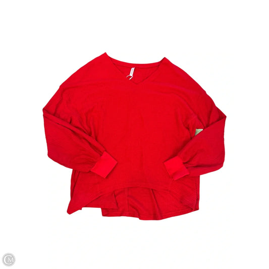 Top Long Sleeve By Clothes Mentor In Red, Size: Xl
