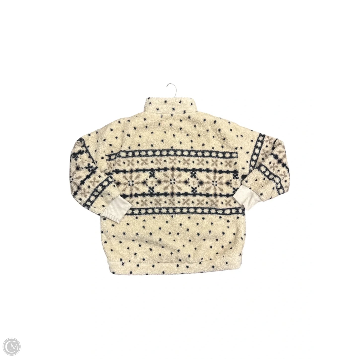 Jacket Fleece By Loft In Cream, Size: L