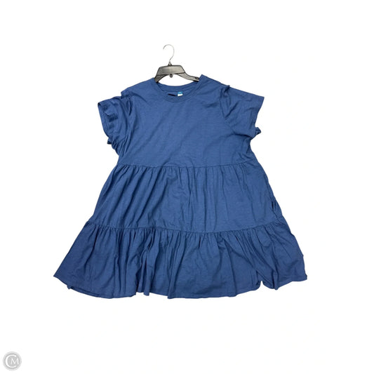 Dress Casual Midi By Old Navy In Blue, Size: Xxl