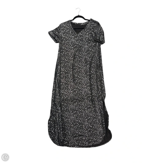 Dress Party Long By Clothes Mentor In Black & Silver, Size: L