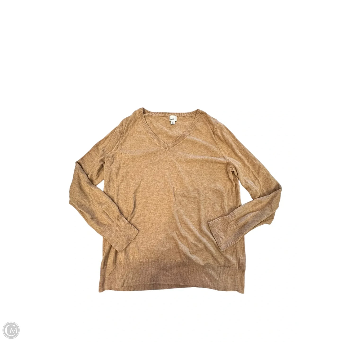 Sweater By A New Day In Tan, Size: Xl