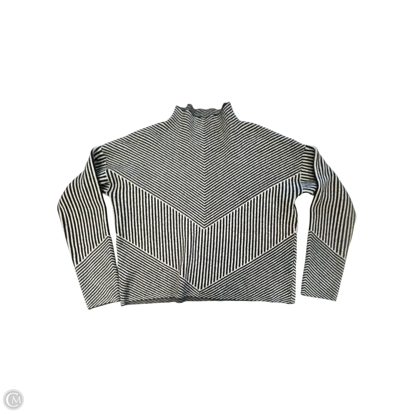 Sweater By Cynthia Rowley In Black & Grey, Size: L