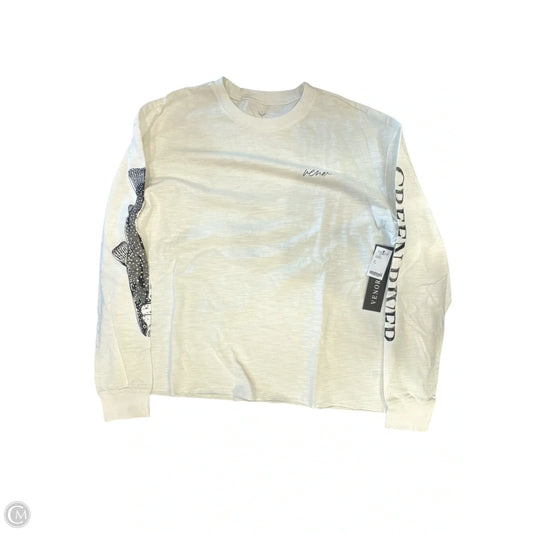Top Long Sleeve Basic By Clothes Mentor In Cream, Size: M