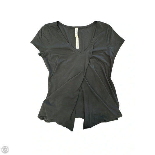 Athletic Top Short Sleeve By Lululemon In Black, Size: M