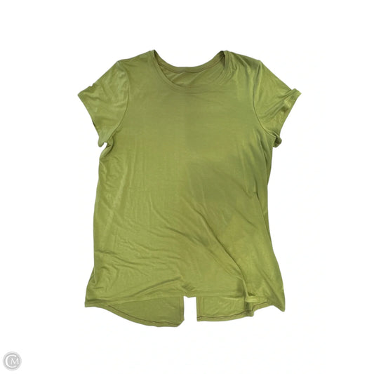 Athletic Top Short Sleeve By Lululemon In Green, Size: M