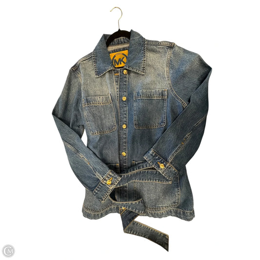 Jacket Denim By Michael By Michael Kors In Blue Denim, Size: Xl