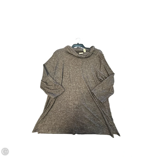 Top Long Sleeve By Chicos In Maroon, Size: Xl