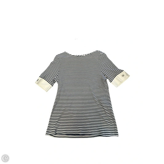 Top Short Sleeve By Chicos In Striped Pattern, Size: Xl