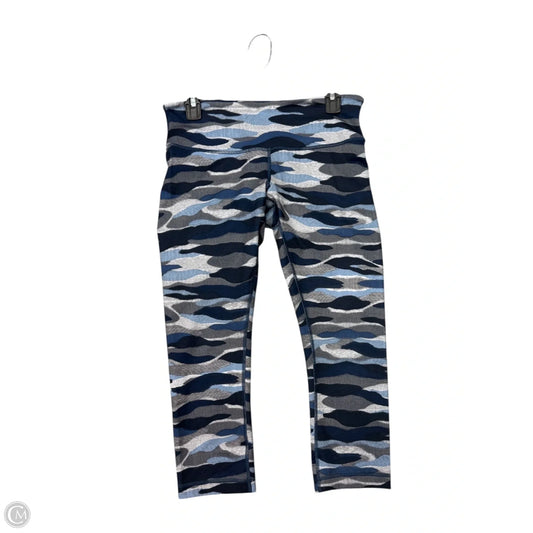 Athletic Capris By Lululemon In Blue & Grey, Size: 8