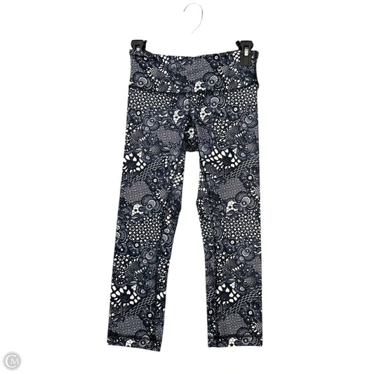 Athletic Capris By Lululemon In Blue & White, Size: 4