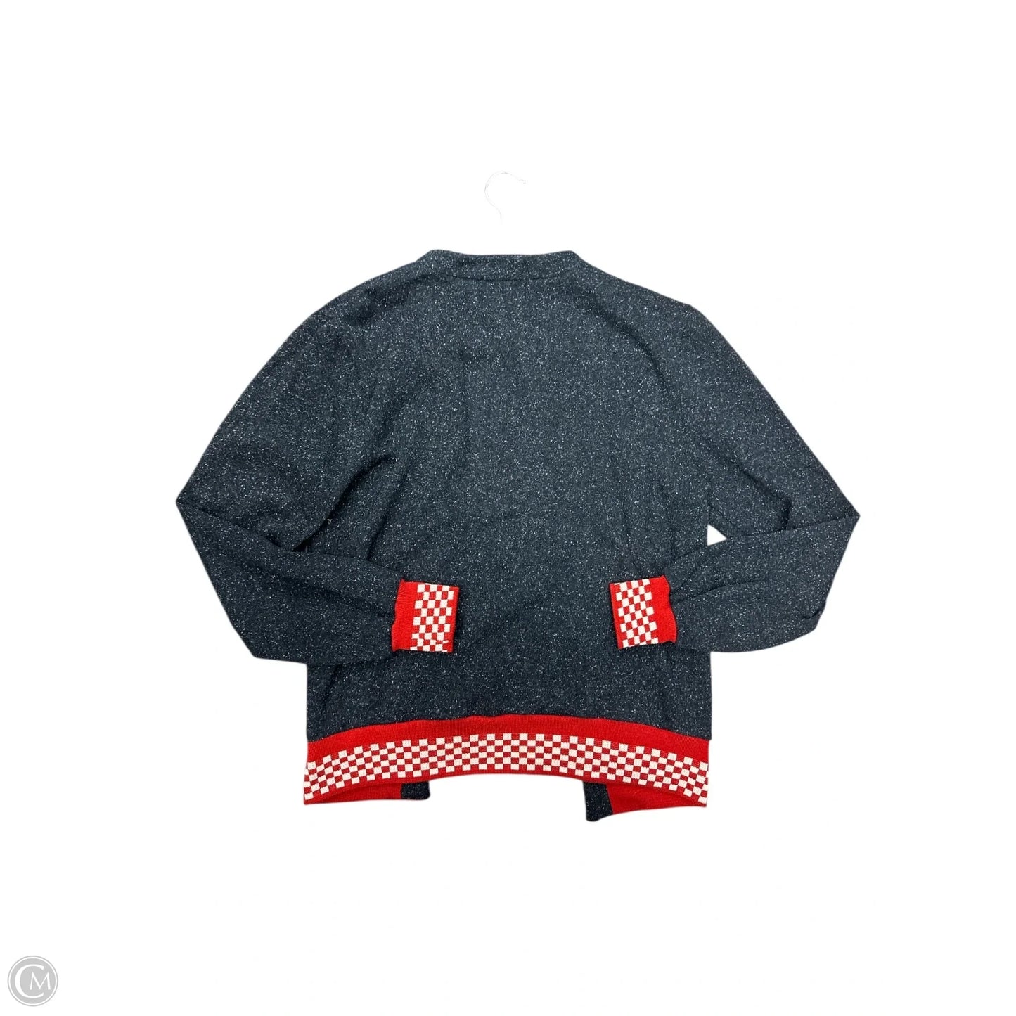Sweater Cardigan By Clothes Mentor In Blue & Red, Size: S