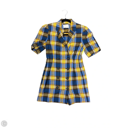 Dress Casual Maxi By Bershka In Blue & Yellow, Size: S