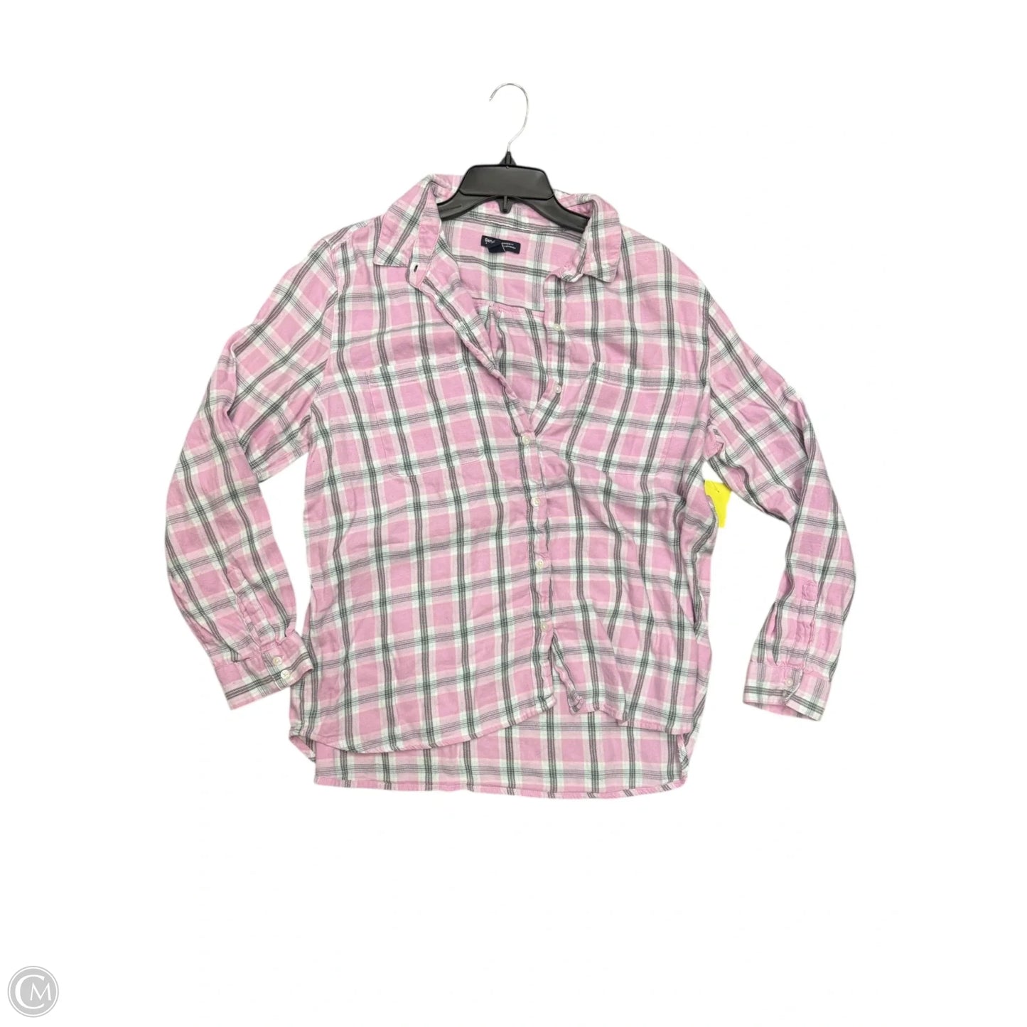 Blouse Long Sleeve By Gap In Grey & Pink, Size: Xl