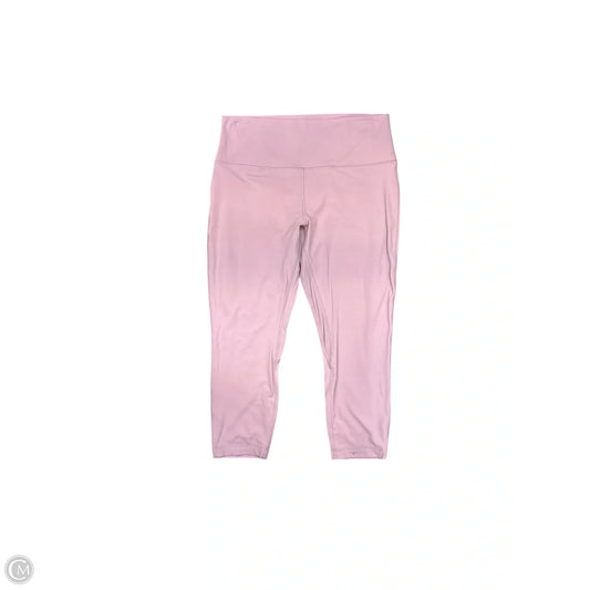 Athletic Capris By Lululemon In Pink, Size: Xl