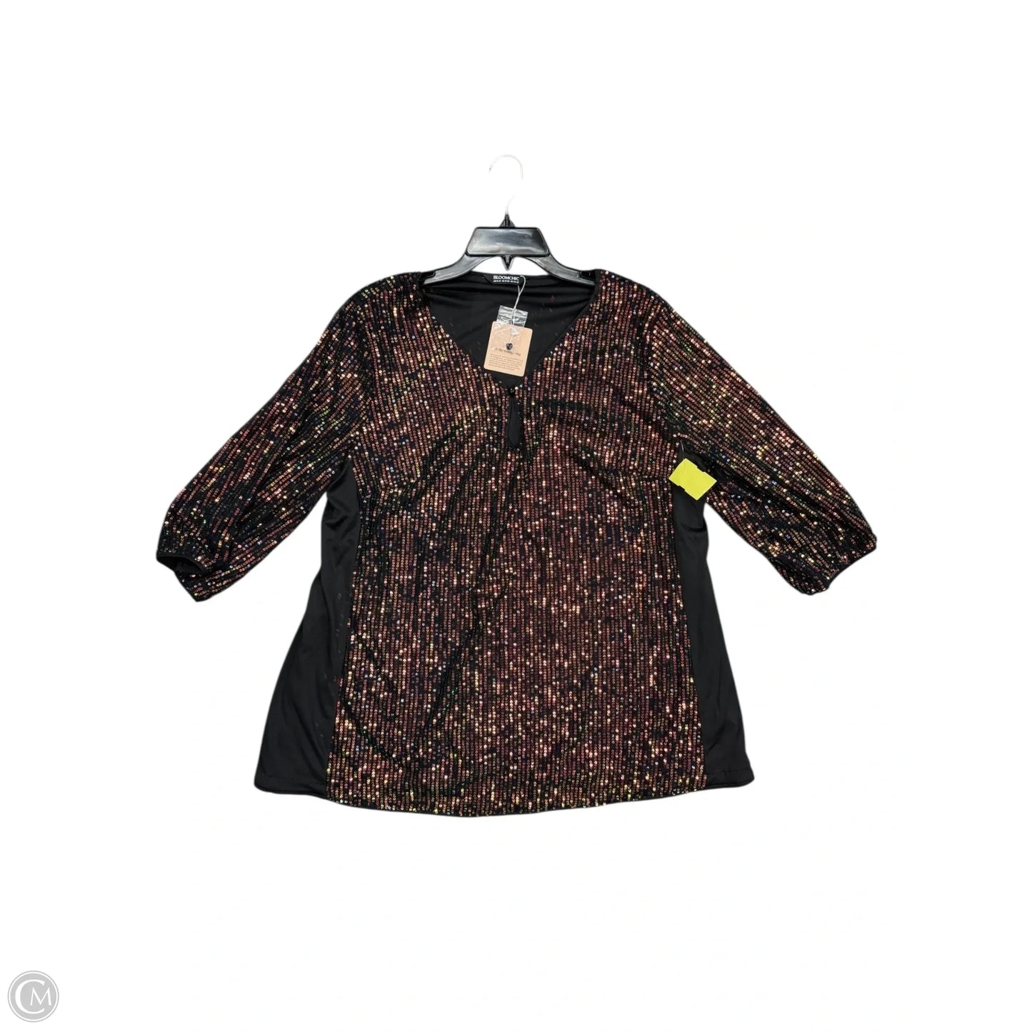 Blouse Long Sleeve By Bloomchic In Green, Size: 14