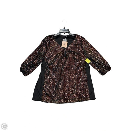 Blouse Long Sleeve By Bloomchic In Green, Size: 14