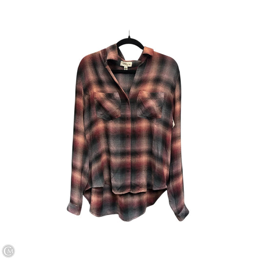Blouse Long Sleeve By Cloth & Stone In Maroon, Size: M