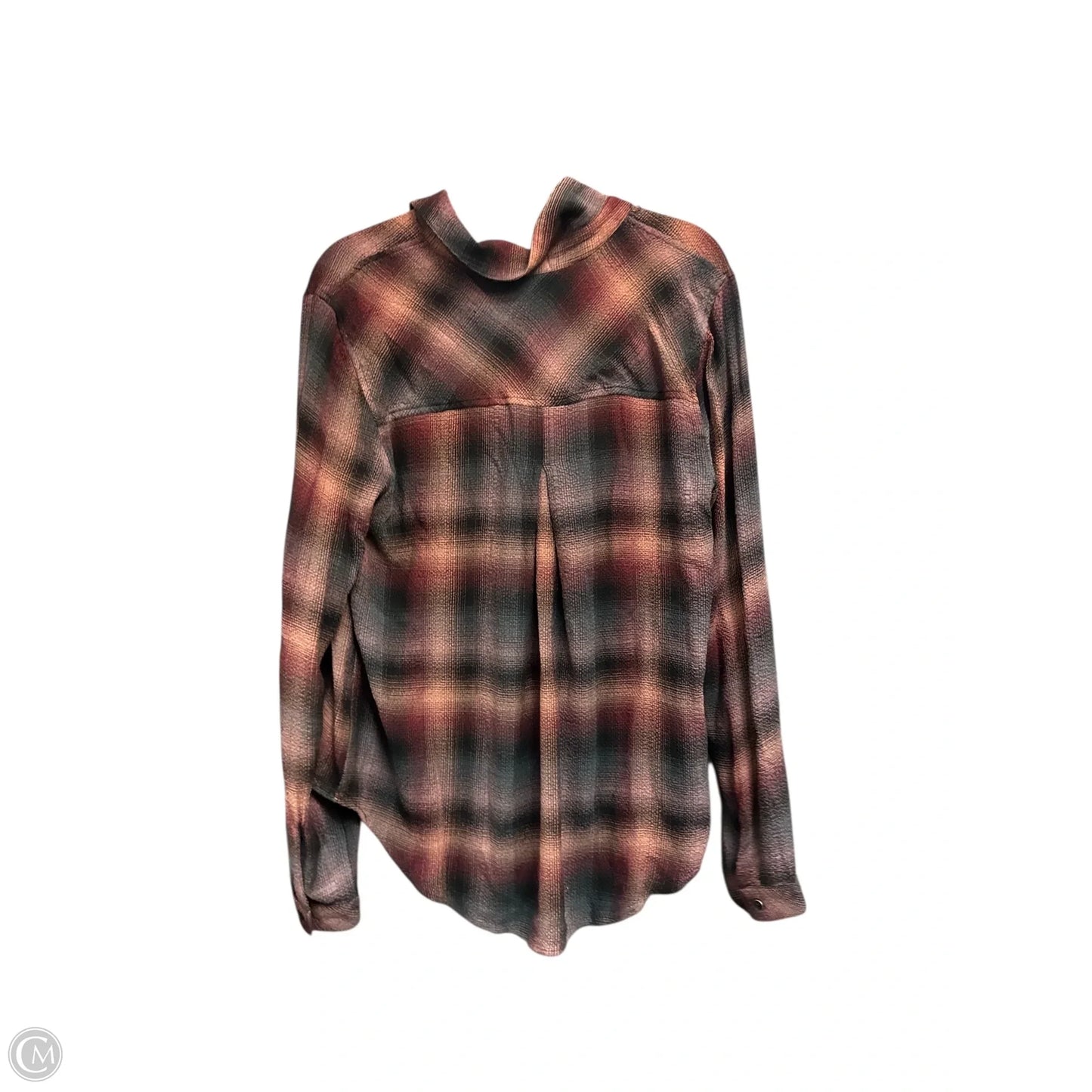 Blouse Long Sleeve By Cloth & Stone In Maroon, Size: M