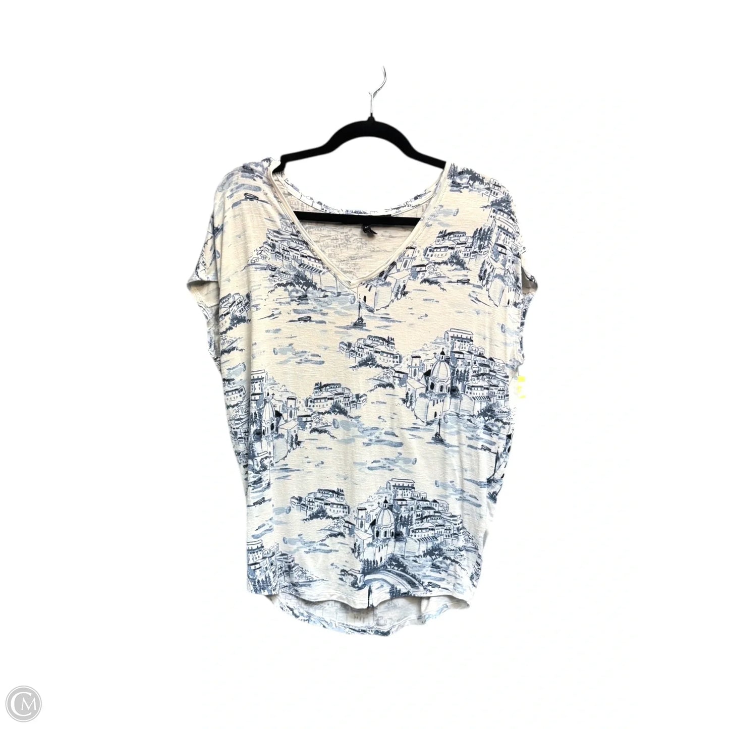 Top Short Sleeve By White House Black Market In Blue & White, Size: Xs