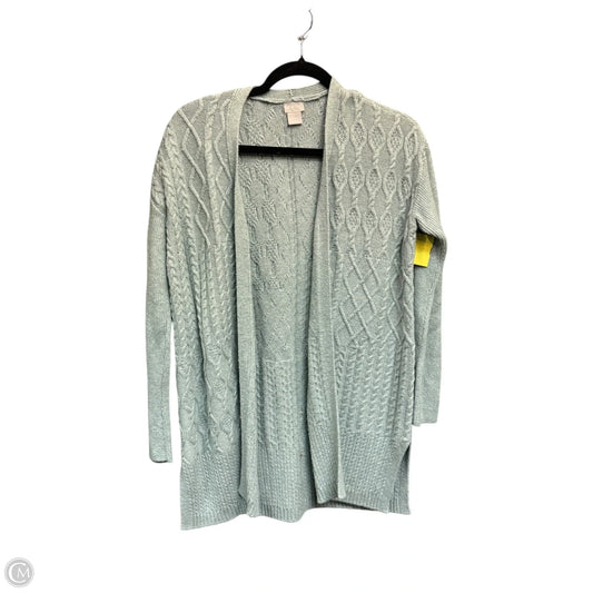 Sweater Cardigan By Chicos In Aqua, Size: M