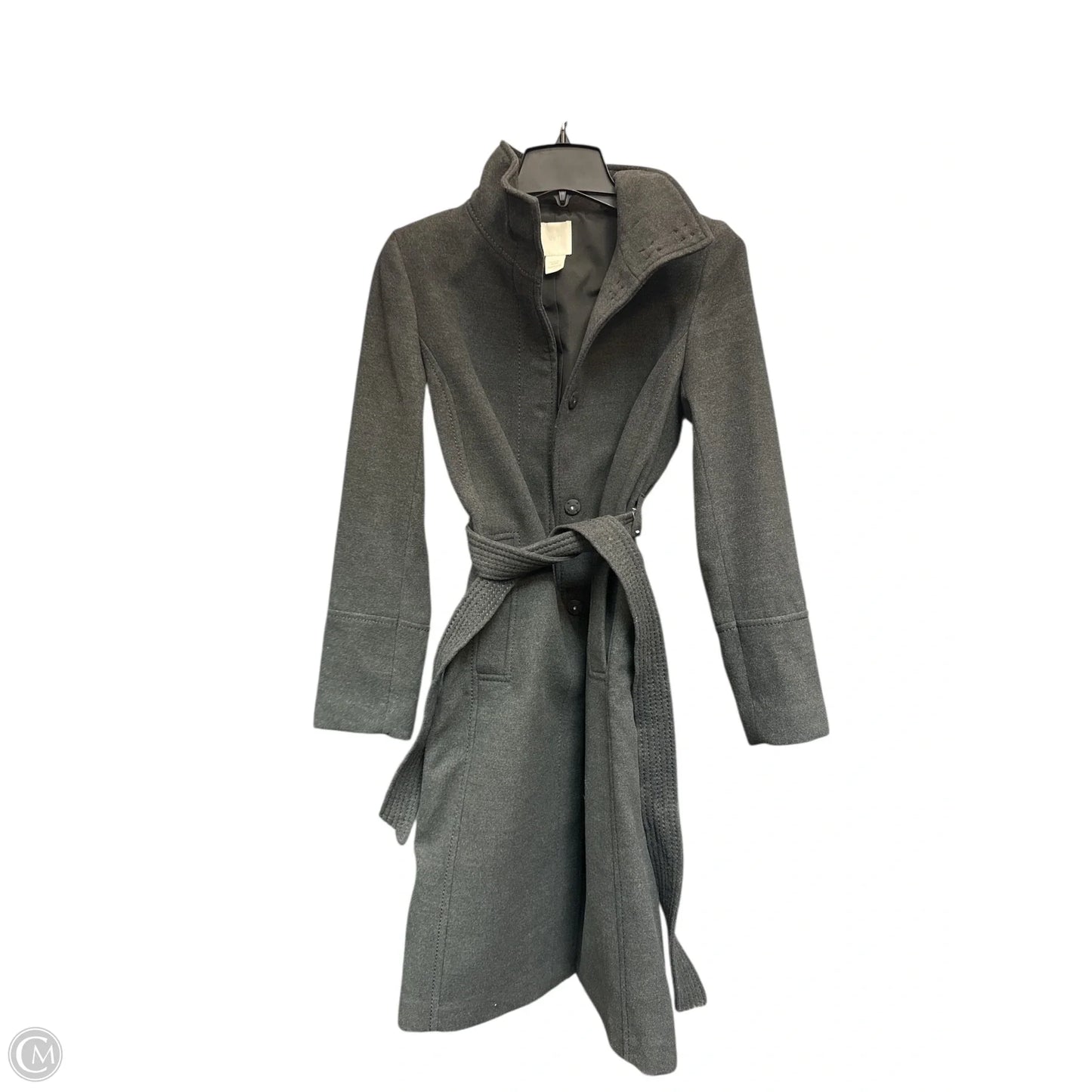 Coat Peacoat By H&m In Grey, Size: 4