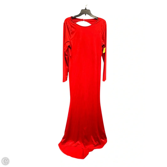 Dress Party Long By Clothes Mentor In Red, Size: Xl
