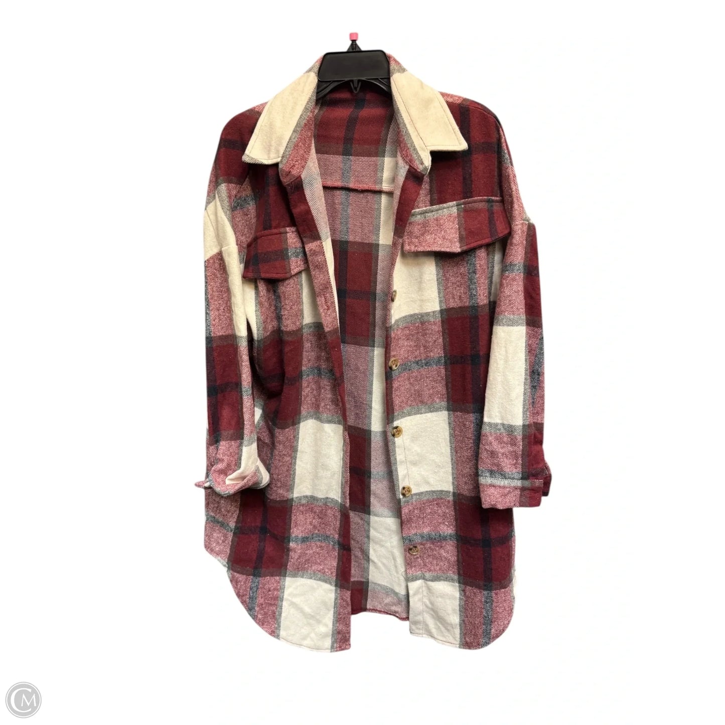 Dress Casual Midi By Shein In Plaid Pattern, Size: L