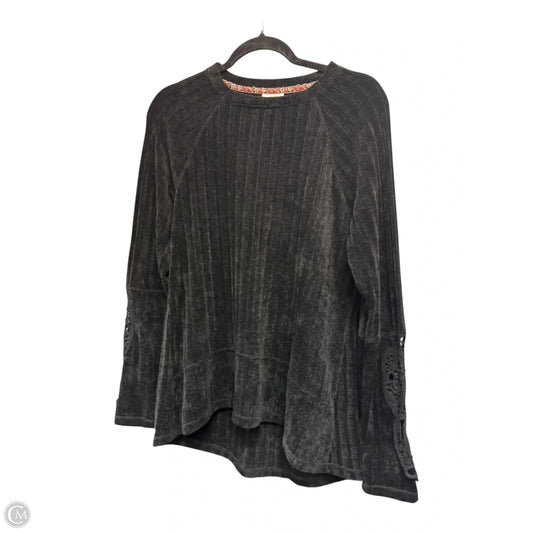 Top Long Sleeve By Knox Rose In Black, Size: L