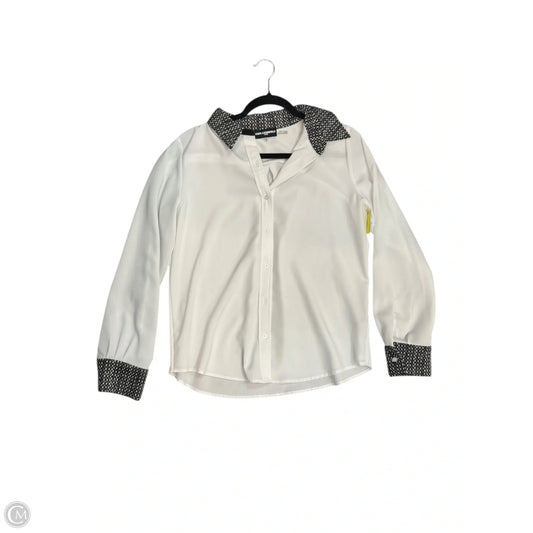 Blouse Designer By Karl Lagerfeld In Black & White, Size: S