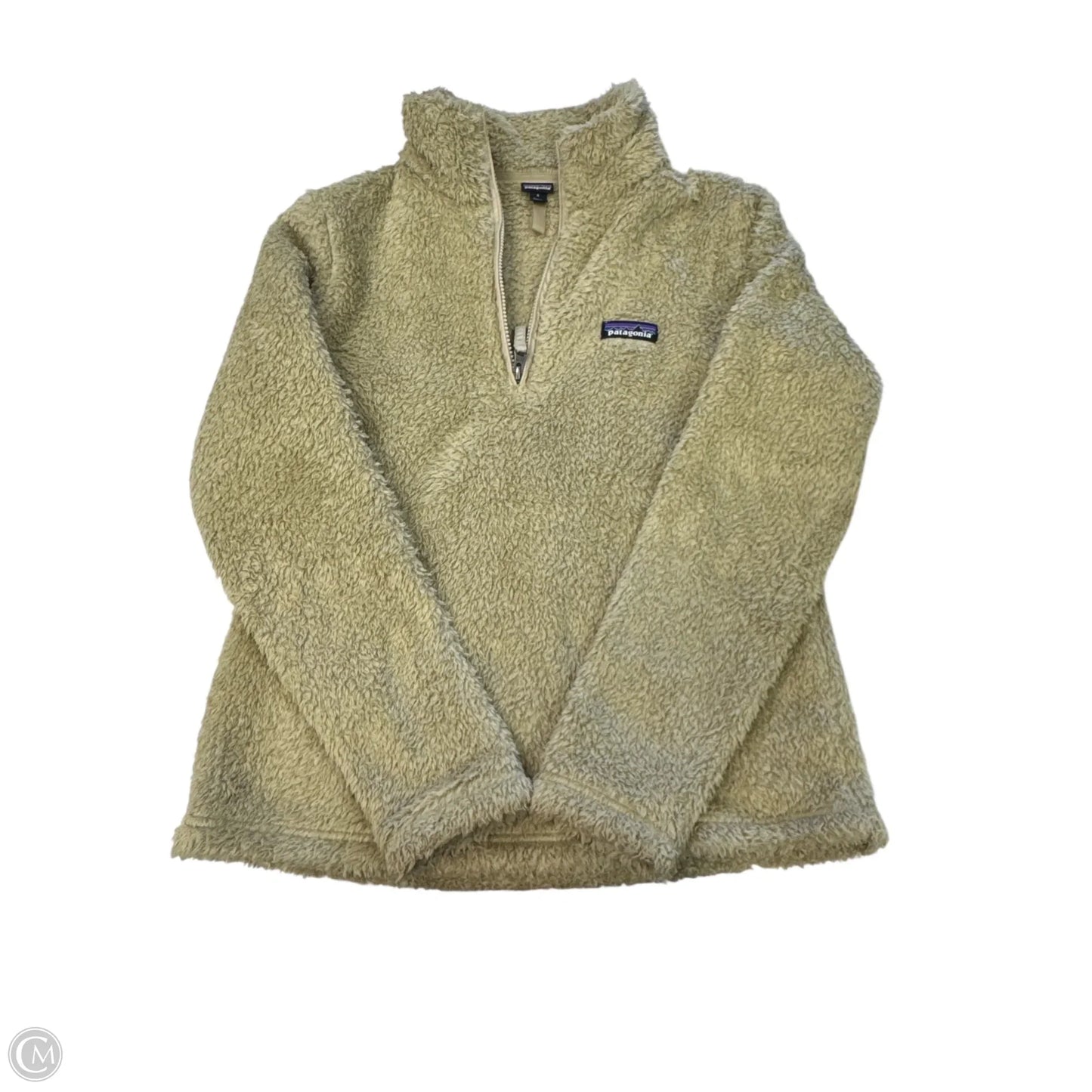 Athletic Top Long Sleeve Collar By Patagonia In Tan, Size: S