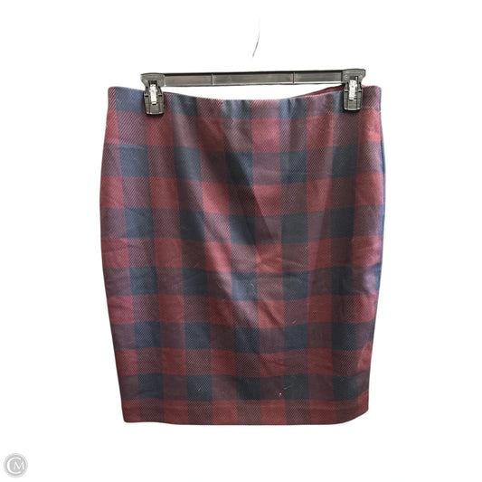 Skirt Midi By Ann Taylor In Plaid Pattern, Size: 16