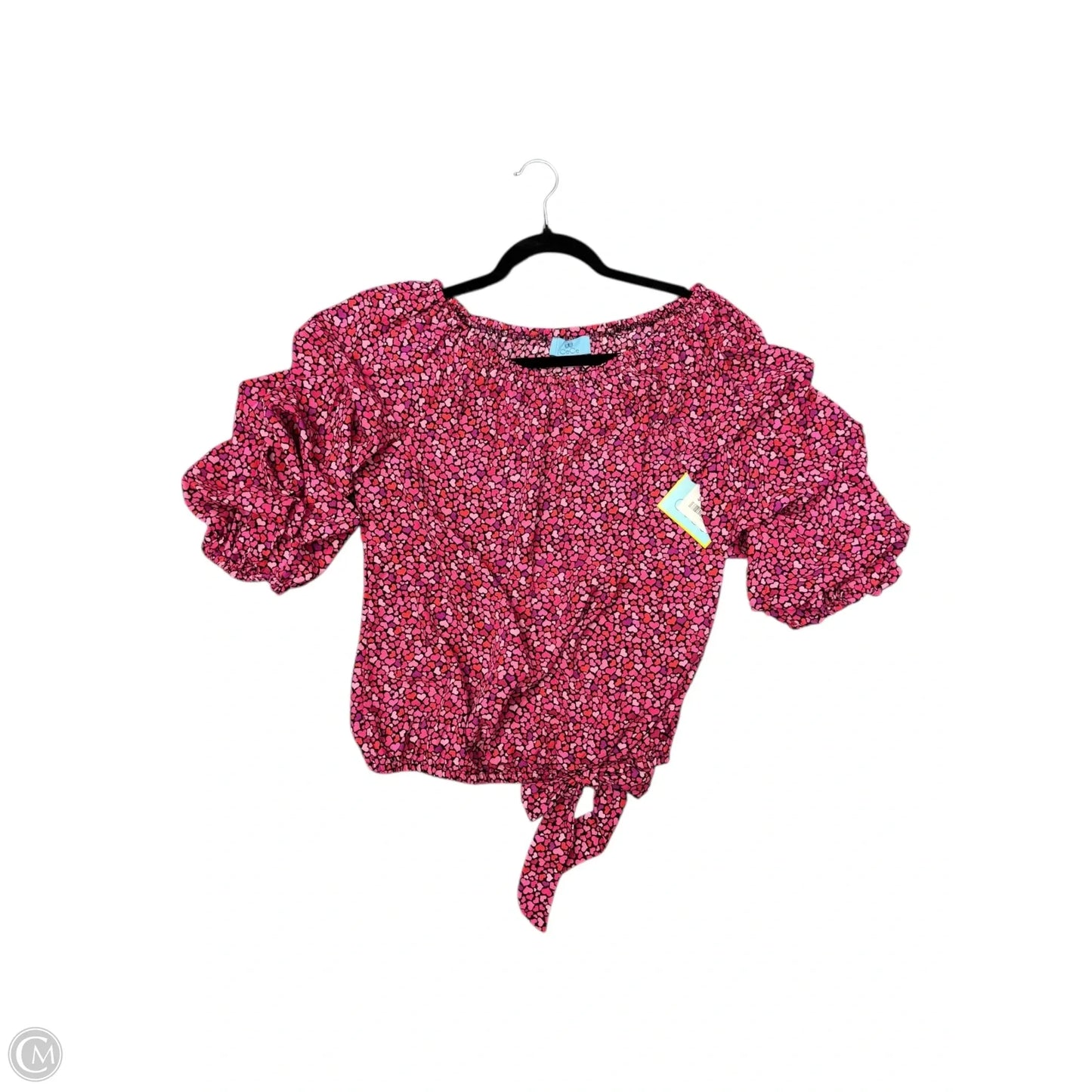Blouse 3/4 Sleeve By Cece In Pink & Red, Size: M