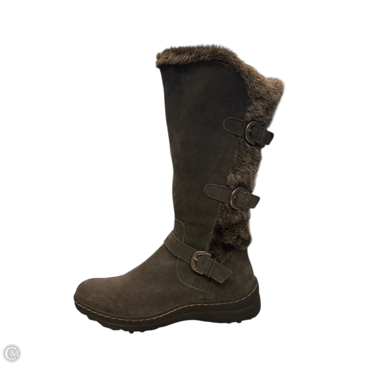 Boots Mid-calf Flats By Bare Traps In Grey, Size: 8