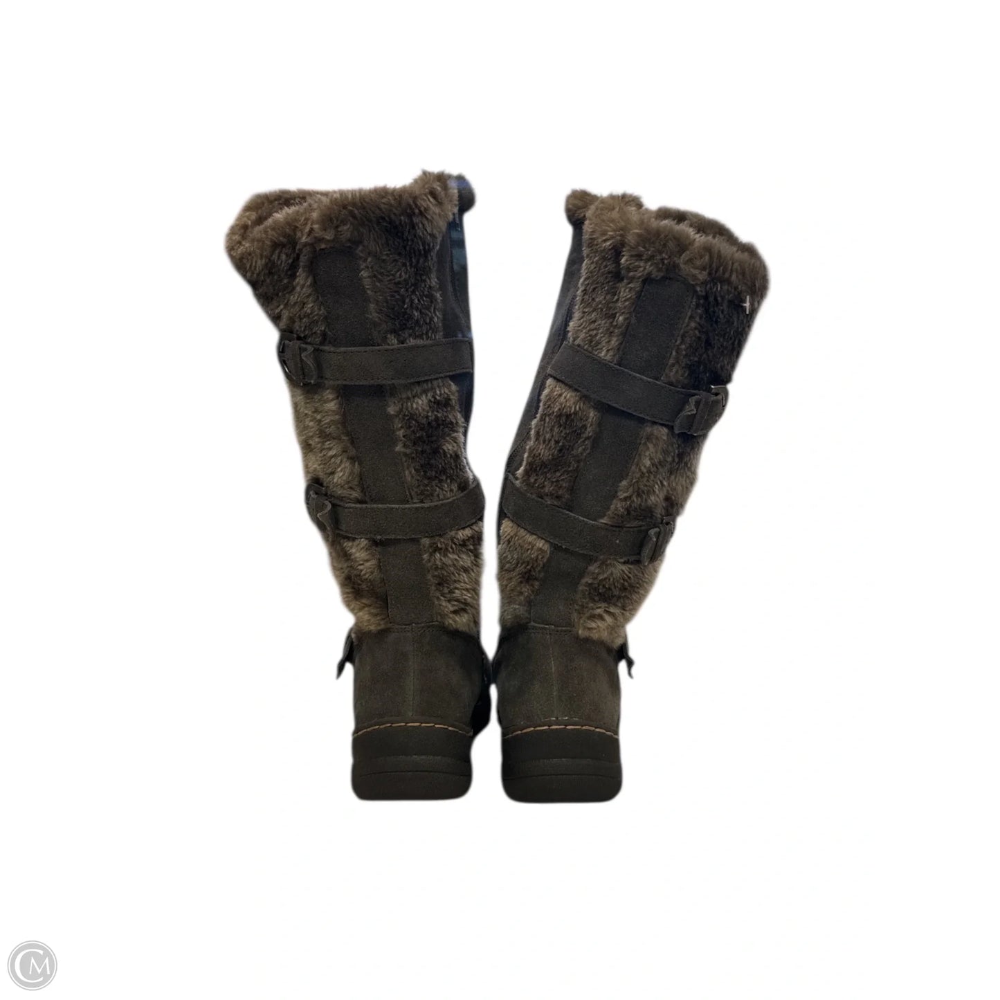 Boots Mid-calf Flats By Bare Traps In Grey, Size: 8