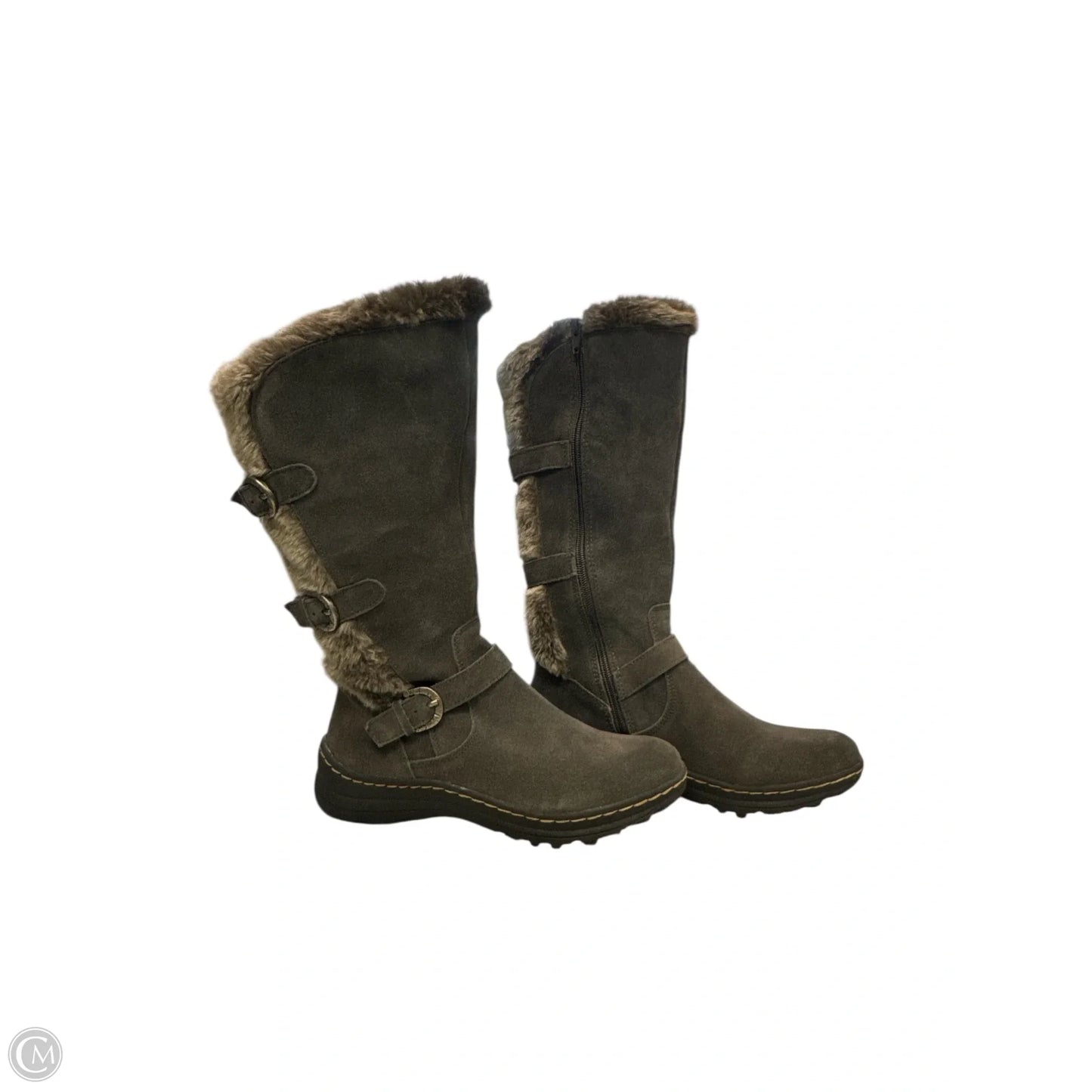 Boots Mid-calf Flats By Bare Traps In Grey, Size: 8