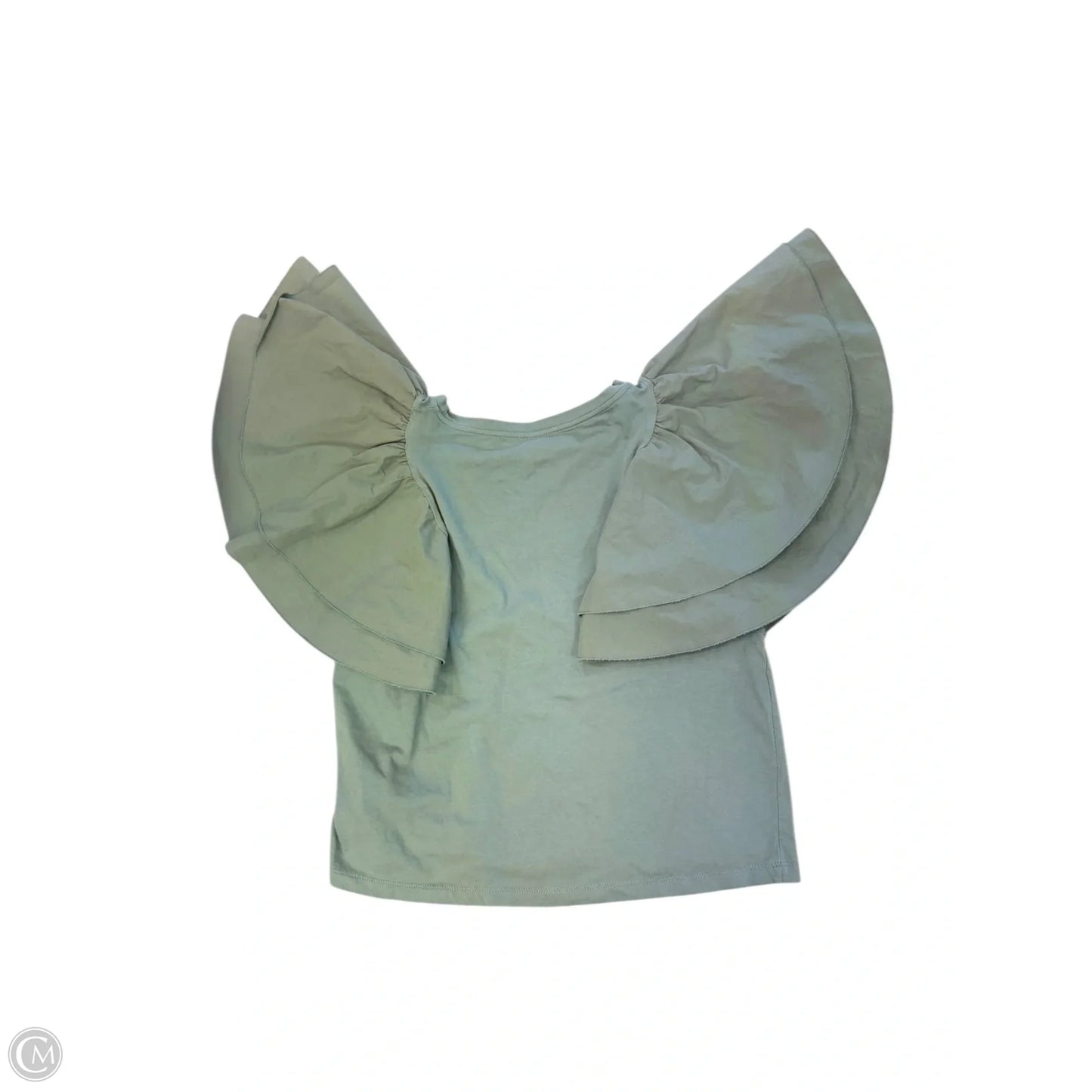 Top Short Sleeve By Cmb In Green, Size: M