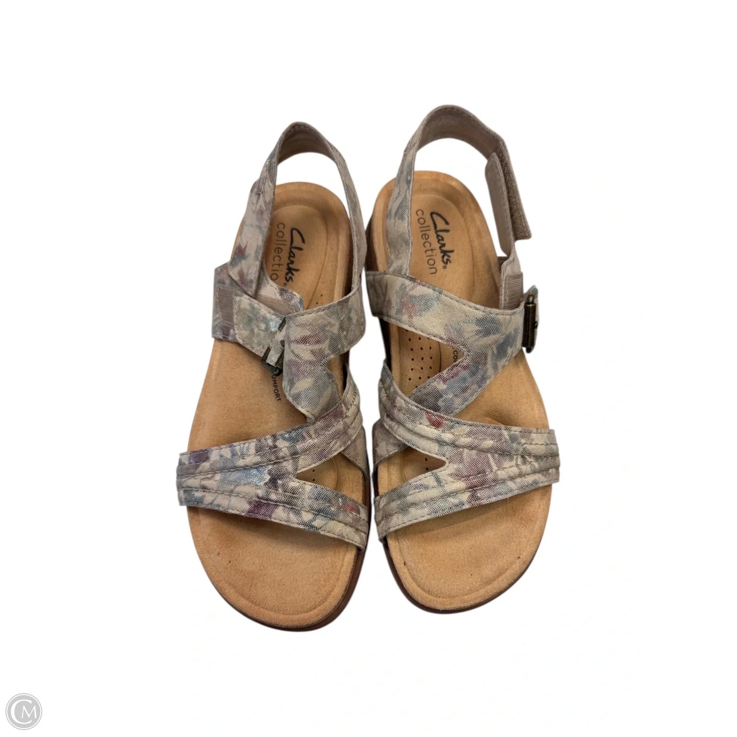 Sandals Flats By Clarks In Tan, Size: 6