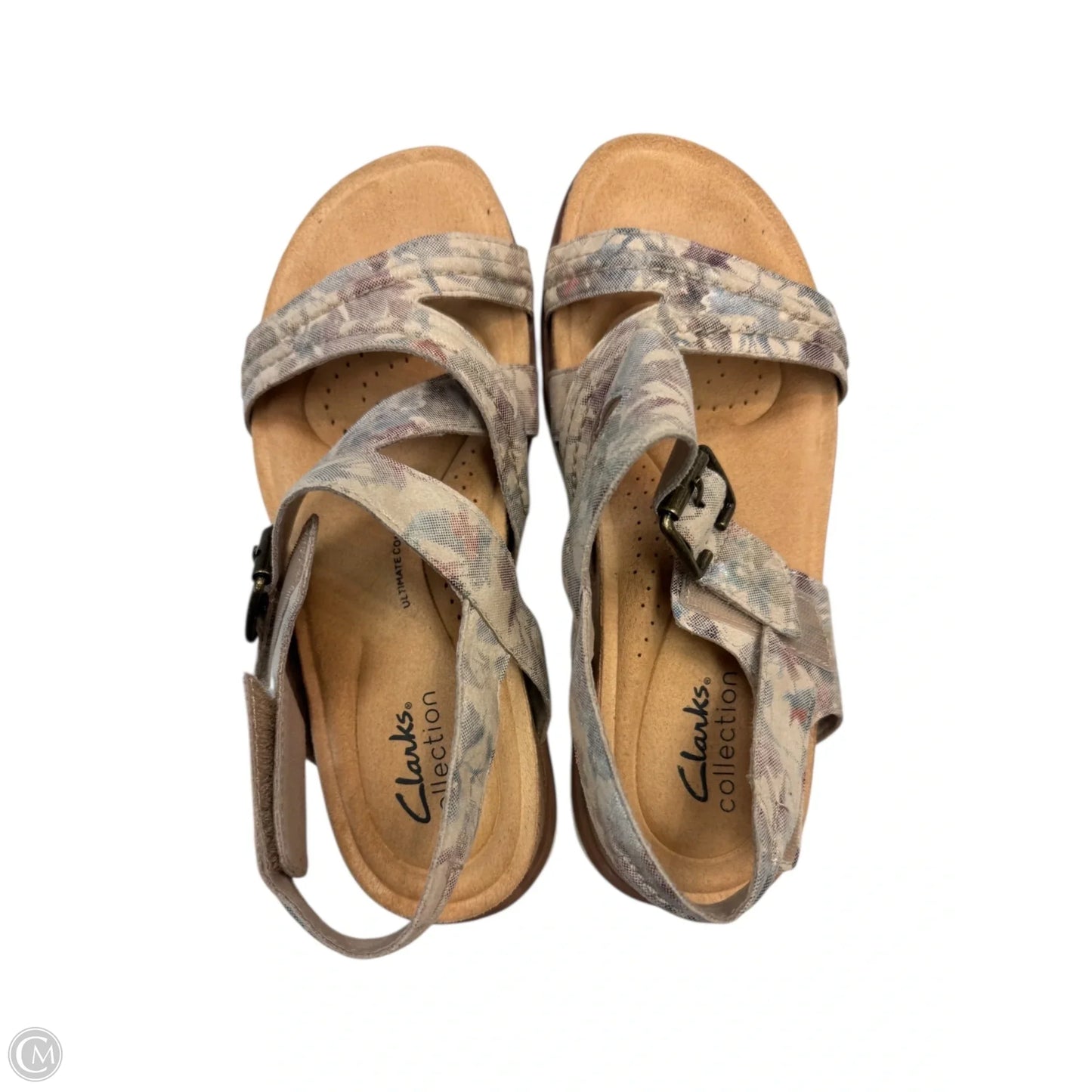 Sandals Flats By Clarks In Tan, Size: 6