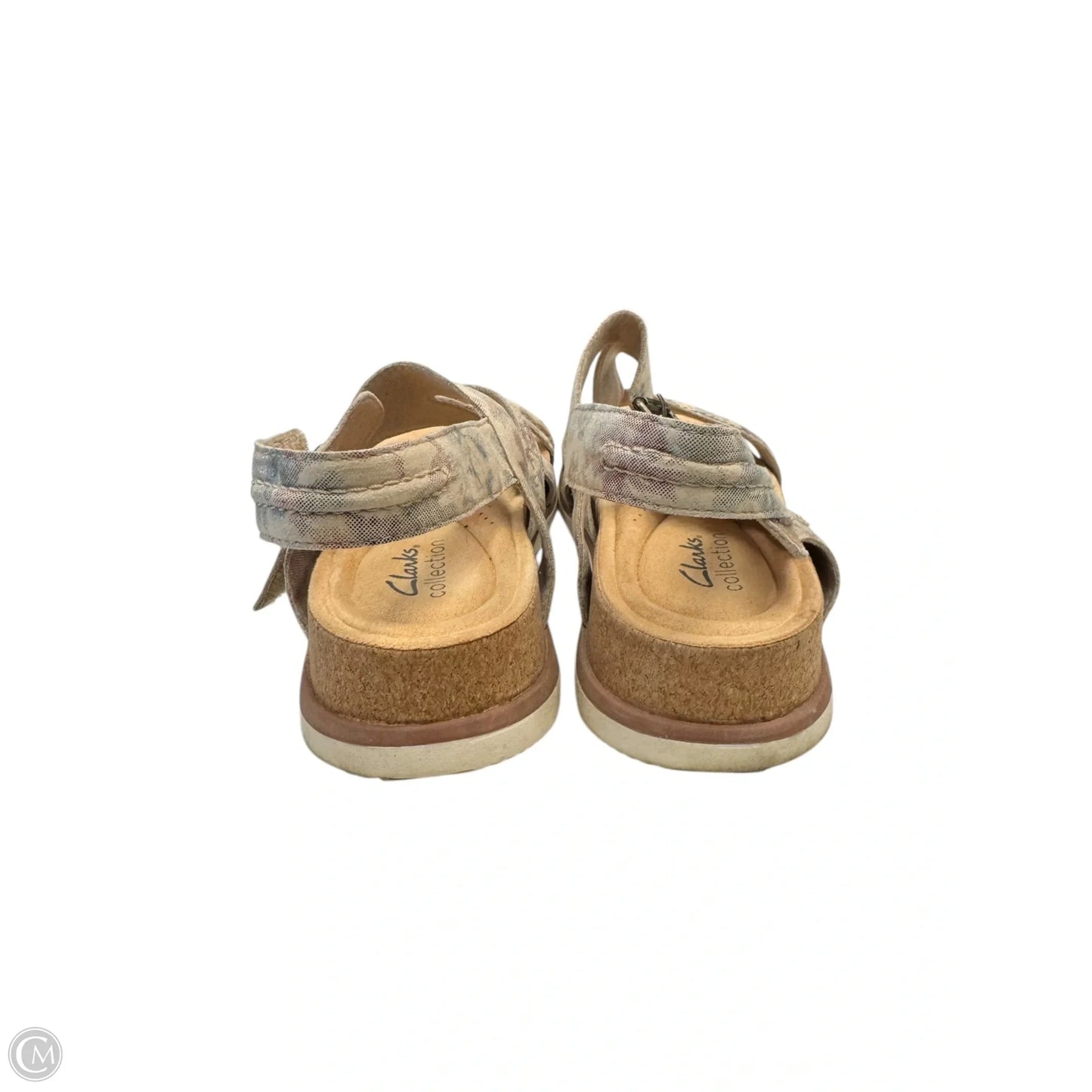 Sandals Flats By Clarks In Tan, Size: 6