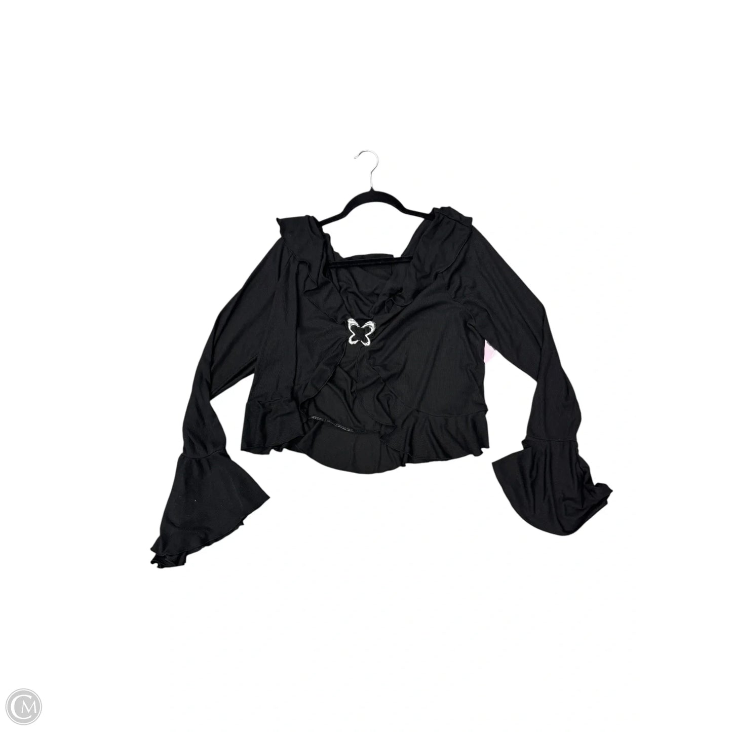 Top Long Sleeve By Clothes Mentor In Black, Size: 3x